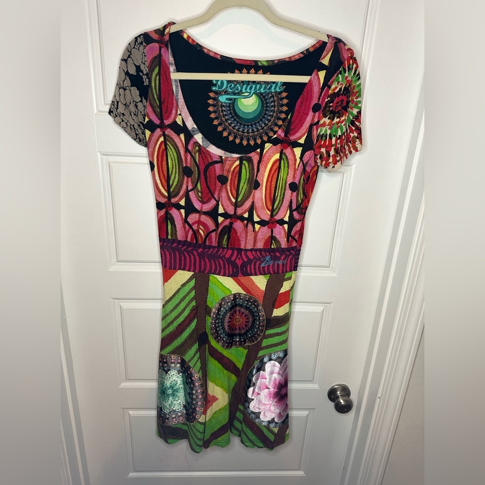Desigual mixed pattern dress